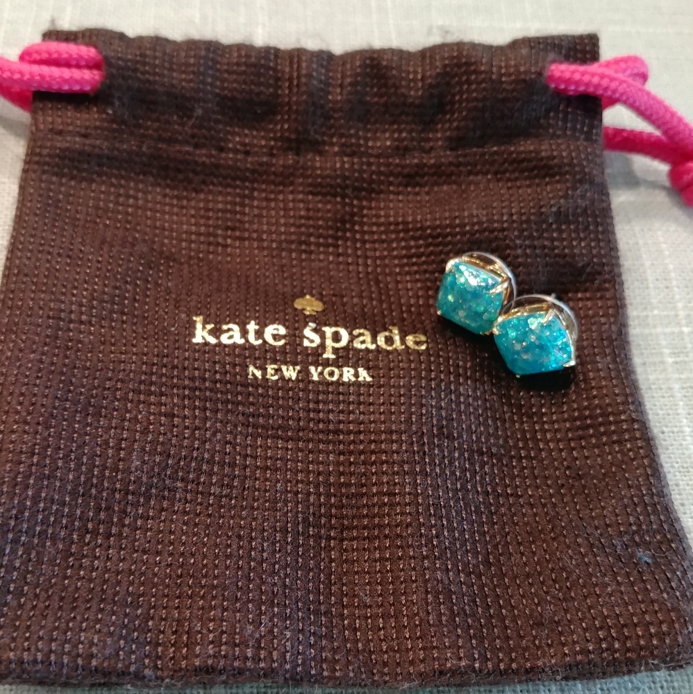 Women's Kate Spade Holographic square studs